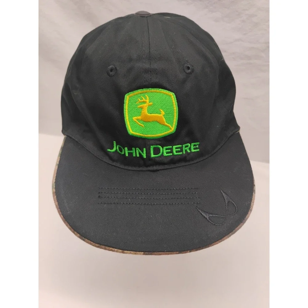 Realtree UForm Reversible Camo Black John Deere NWT Adjustable Baseball Hat Cap